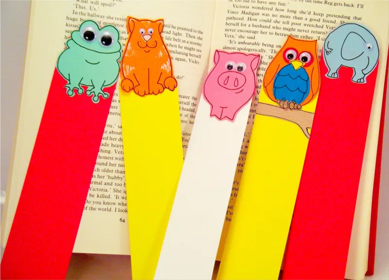 red bookmarks