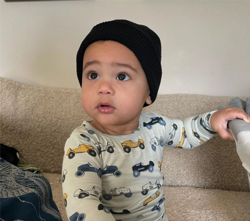 Kylie Jenner with her son