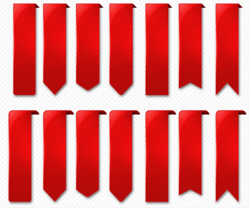 red bookmarks